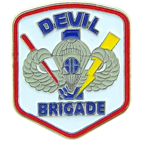 Eagle Emblems P14714 Pin - Army, 82nd Airborne Devil Brigade - 1 in.