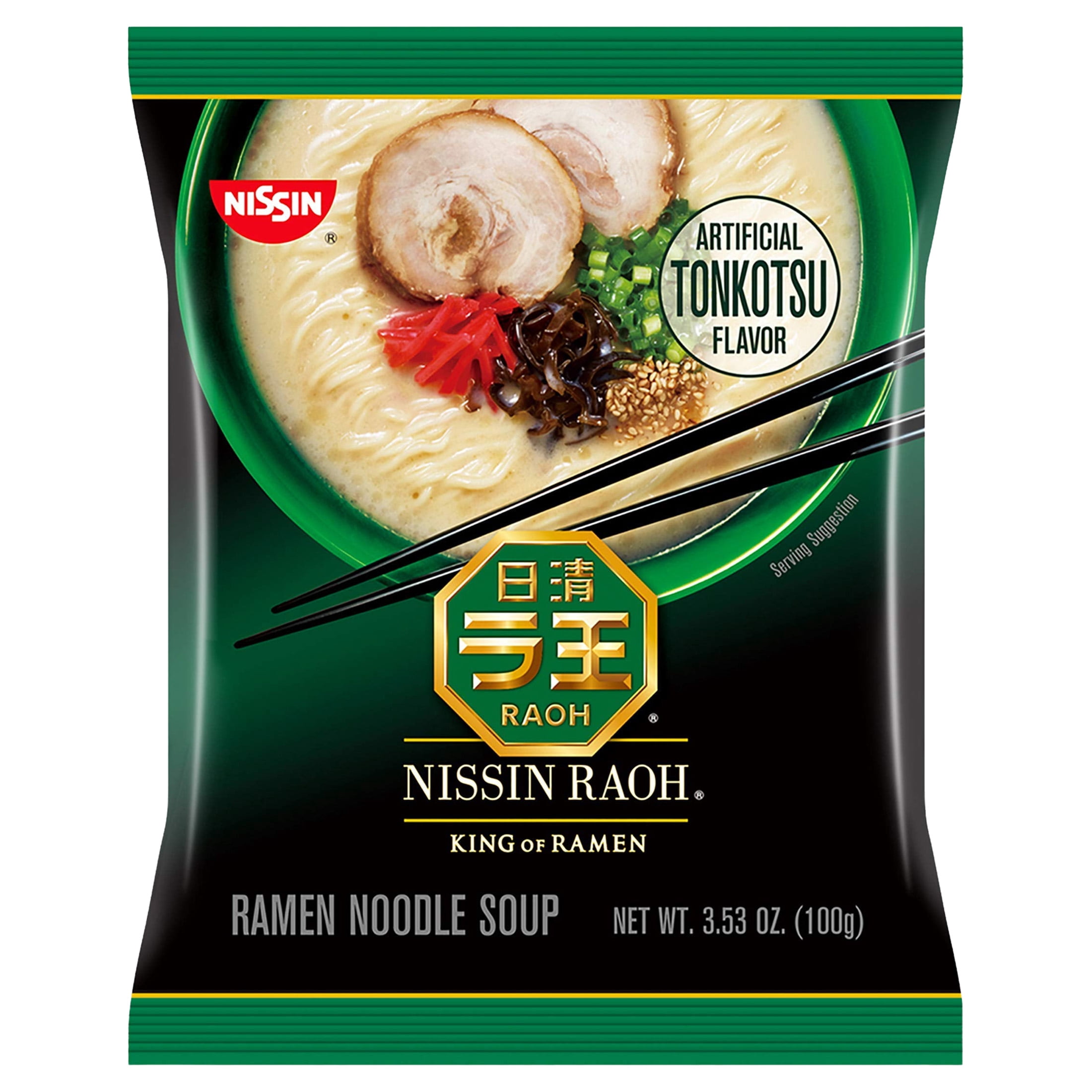 Nissin RAOH Ramen Noodle Soup, Tonkotsu, 3.53 Ounce (Pack of 6)