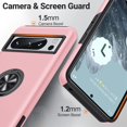 thumbnail image 3 of TECH CIRCLE for Google Pixel 8 Pro Case with 360° Ring Stand, Multi-Layer Protective Case, Shockproof Cover for Google Pixel 8 Pro 6.2" Case 2023,Pink, 3 of 6