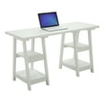 thumbnail image 2 of Convenience Concepts Designs2Go Double Trestle Desk in White Wood Finish, 2 of 2