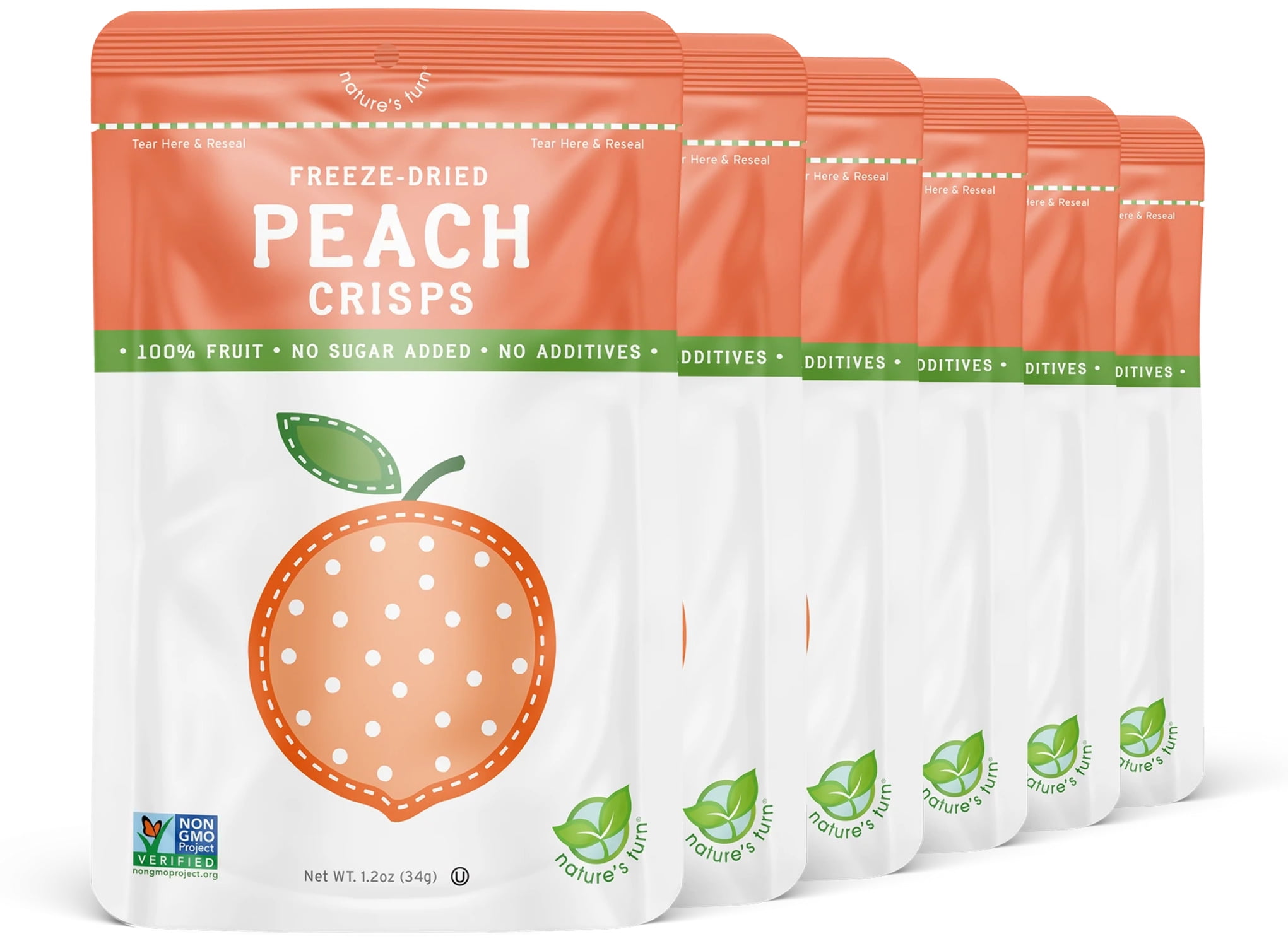 Nature's Turn FreezeDried Fruit Snacks Peach Crisps Perfect For