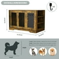 thumbnail image 2 of SNYNUXX Dog Crate Furniture with Pegboard, Storage Cabinet and Hidden Sliding Doors, Indoor Furniture-Style Wooden Puppy Dog Kennel for Medium Small Dogs, Rustic Brown, 2 of 7