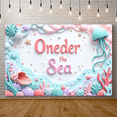 thumbnail image 5 of Yatrandify Colorful Design Happy Birthday Ocean Theme Banner for Kids Party Underwater Event Decoration, 5 of 7