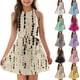 thumbnail image 1 of Girls Summer Dress Tween Dresses Sleeveless A-Line Dress with Print Elegant Casual Summer Dresses for Kids Pink Sizes 4-12 ,Sie:140, 1 of 6