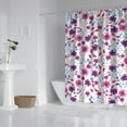 thumbnail image 3 of Country Farmhouse Floral Shower Curtain, 72x84 Polyester, Wildflower and Nature Theme with Plastic Rings for Bathroom, 3 of 5