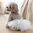thumbnail image 2 of Dog Puff Skirt Fluffy Layered Tulle Pet Costume Skirt with Bow Elastic Waist Halloween Christmas Birthday Holiday Party Dress‑up Outfit for Small Dogs, 2 of 4