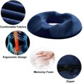 thumbnail image 5 of Happon Donut Pillow, Hemmoroid Pillow, Tailbone Hemorrhoid Seat Cushion for Men,Tailbone Pain Relief, High Resilience Memory Foam, Especially Suitable for Long Sitter, Office, Game, Car, Navy Blue, 5 of 6