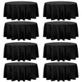 thumbnail image 1 of Mantel redondo Fivenl, 229 cm, poliéster, negro, paquete de 8, 1 of 7