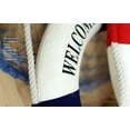 thumbnail image 3 of Lifebuoy Wall Hanging Decor - Welcome Aboard Mediterranean Style Home Decoration (Navy, 18")-Navy, 3 of 7