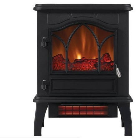 ChimneyFree Electric Infrared Quartz Stove Heater, 5,200 BTU, Black Metal (Black