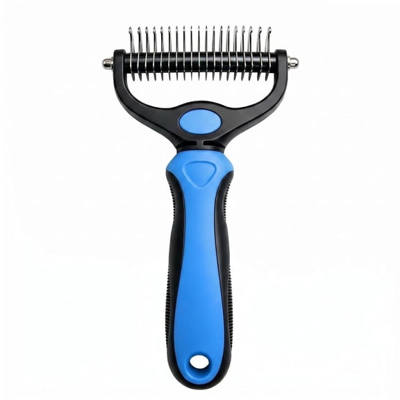 ACDANC Pet Pro Grooming Tool for Dogs &Amp; Cats, Undercoat Rake Dematting Comb for Long Hair Pets, Deshedding Brush for Loose Fur, Tangle Removal and Thick Coat Grooming, Blue