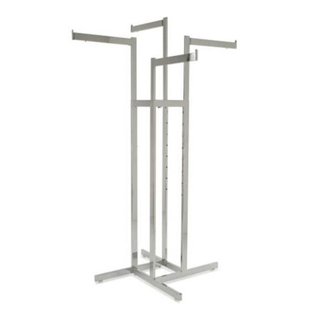 Econoco - K84 - 4-Way Chrome Adjustable Racks with Rectangular Tubing - Sold Individually