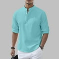 thumbnail image 5 of Mens Casual Button Down Shirts Fashion Spring And Autumn Fashion Solid Color Button Long Sleeve Top Outwear, 5 of 5
