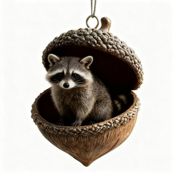 Adornos de árbol de Navidad con animales del bosque de 8 cm, adornos festivos con criaturas bellamente elaboradas, accesorios festivos para la decoración estacional y regalos