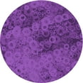 thumbnail image 1 of Ahgly Company Indoor Round Patterned Bright Purple Area Rugs, 6' Round, 1 of 6