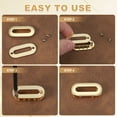 thumbnail image 4 of Uxcell 2Pcs Ojetes Atornillados, Ojetes Ovalados de Aleación de 5/8 pulgadas para Bolsas, Cortinas y Reemplazo de Ropa de Cuero, Negro Pistola, 4 of 6
