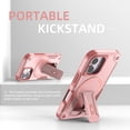 thumbnail image 5 of Decase for iPhone 16 Case with Kickstand, Compatible with MagSafe, Military-Grade Drop Protection Heavy Duty Hybrid Shockproof Rugged Protective Phone Cover for iPhone 16,Pink, 5 of 7