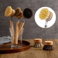 thumbnail image 4 of Wooden Dish Scrub Brushes Natural Bristles Kitchen Cleaning Scrubbers, 4 of 10