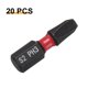 thumbnail image 3 of Uxcell 20pcs PH3 Punta de destornillador Phillips 1/4" Hex Shank 25mm/1" Longitud Magnética Bits de Cabeza Cruzada Hex S2 Acero Punta de destornillador para herramientas eléctricas de impacto, 3 of 7