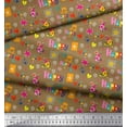 thumbnail image 2 of Soimoi Silk Fabric Birthday Theme Party Fabric Prints By Yard 42 Inch Wide, 2 of 3