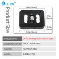 thumbnail image 3 of Mini Plate Quick Release Plate Tripod Plate Quick Release Camera Plate PU-25 1/4 Screw Mount For Arca Swiss DSLR Camera PU25, 3 of 5