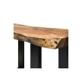 thumbnail image 2 of Homestock Sophisticated Simplicity Live Wood Media Console Table - Unique Live Edge, Black Metal Accents, Clear Natural Finish, 68 Lbs, 2 of 2