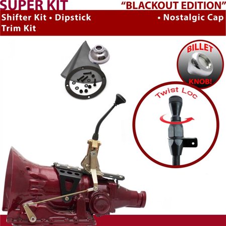American Shifter AOD Shifter Kit Black 8 in. Trim Kit Dipstick for ED592