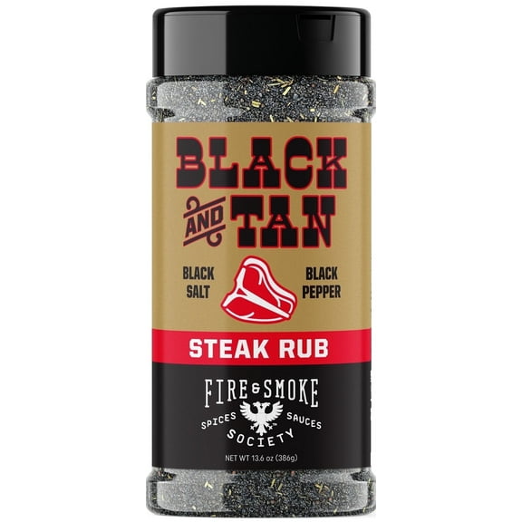Fire & Smoke Society Black & Tan, Beef and Steak Rub, 13.6 Ounce