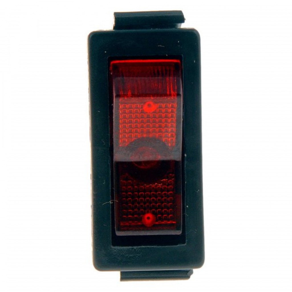 KarParts360 Rocker Type Switch | Plastic Housing | Red Switch/Finish | 20a Amperage Rating | Black | Illuminated | Single Pole Type | Rocker Switch Actuation Type