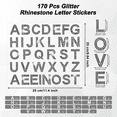thumbnail image 2 of 170 Pcs Silver Rhinestone Letter Stickers, 5 Sheets 34 Letters Glitter Bling Alphabet Letter Stickers Black, 2 of 7
