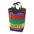thumbnail image 1 of DouZhe 50L Rectangular Laundry Basket, Black History Month Banner Prints Waterproof Foldable Laundry Hamper with Aluminum Handles, 1 of 6