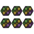 thumbnail image 2 of Bingfone Vintage Mardi Gras1 Leather Drinks Coasters With Set Of 6,Suitable For Home Kitchen,Coffee Cup Coasters Home Gift, 2 of 9