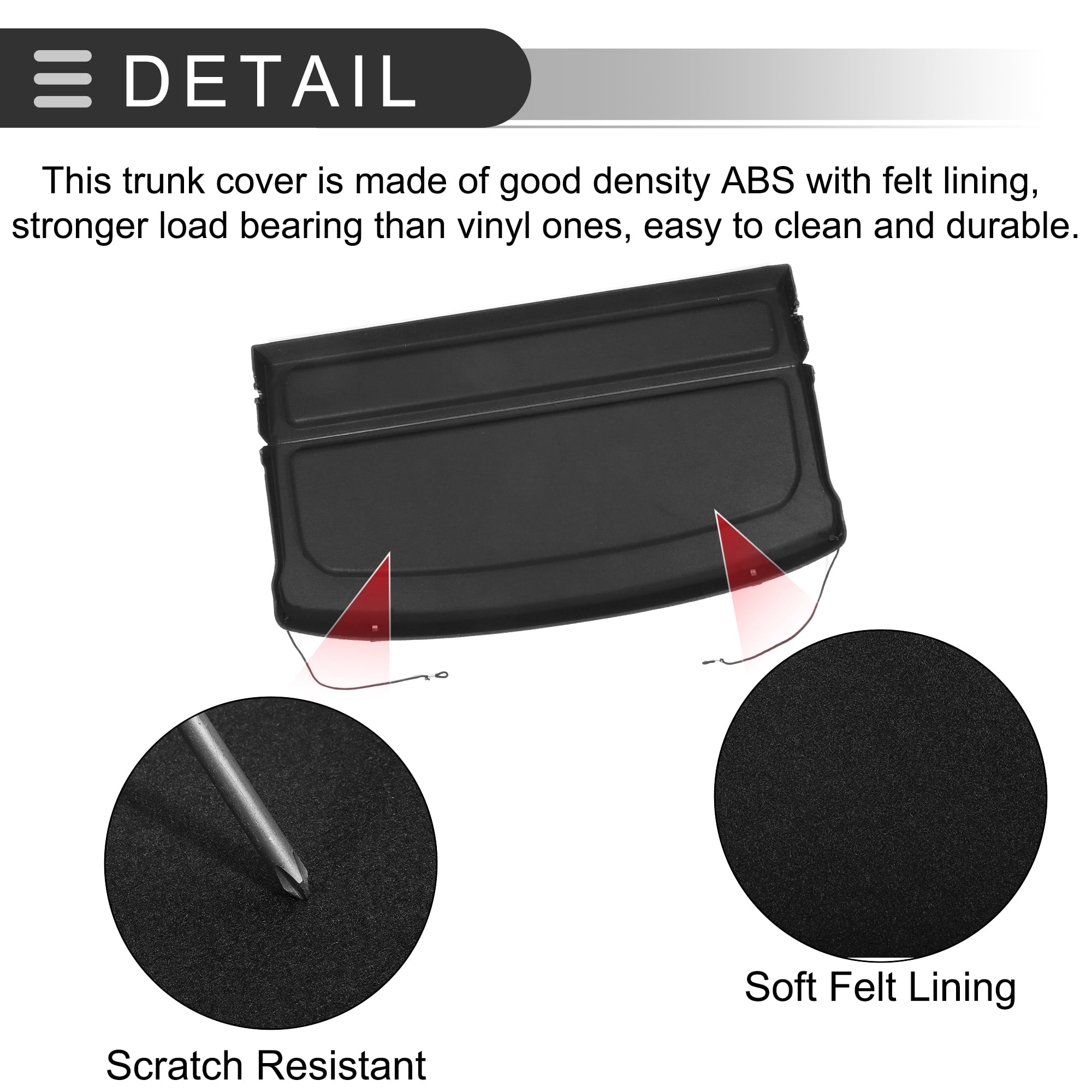 Unique Bargains Cargo Cover Board for Volkswagen Taos 2022-2024 Tonneau Privacy Board