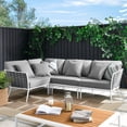 thumbnail image 2 of Modway Stance Outdoor Patio Aluminum Large Sectional Sofa, 2 of 11
