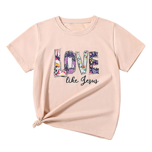 adviicd Hauts Mignons pour Filles T-Shirts à Imprimé Graphique Lettre Manches Courtes Col Rond Orange, 11 Ans