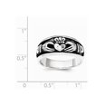 thumbnail image 2 of Ladies Antiqued Claddagh Ring in Sterling Silver, 2 of 4