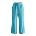 thumbnail image 4 of ClodeEU Women's Elastic Waist Fleece Wide Leg Lounge Pants ,Warm Winter Homewear Sleep Bottoms With Pockets ,Women's Plus L, 4 of 6