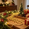 thumbnail image 5 of Christmas Bead Garland, Flexible Plastic Pearl Beaded String, Shiny Ball Bead Chain Ornament for Christmas Tree, Fireplace Mantle, Wreath, Holiday Home Decor, Party Display & DIY Craft Projects, 5 of 9