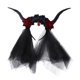 thumbnail image 1 of Diadema gótica con cuerno de antílope para pelo Retro, accesorio para el cabello para Halloween, 1 ud., 1 of 6