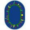 thumbnail image 2 of Kid Essentials - Early Childhood AlphaScript, 5'4" x 7'8" Oval, Blue, 2 of 2