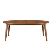 Better Homes & Gardens Greyson Mid-Century Extendable Dining Table, Solid Wood and Veneer, Acorn Finish