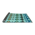 thumbnail image 2 of Ahgly Company Indoor Round Abstract Light Blue Modern Area Rugs, 4' Round, 2 of 4