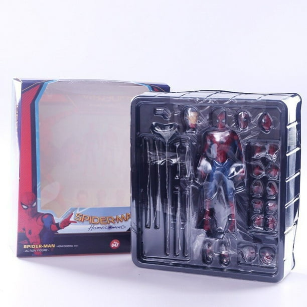 Mafex-Figurine d'action Spider Man, Zones Ecoming, Édition Deluxe,  Multi-accessoires, Modèle Statue Butter, Jouets à collectionner, Cadeau, 103