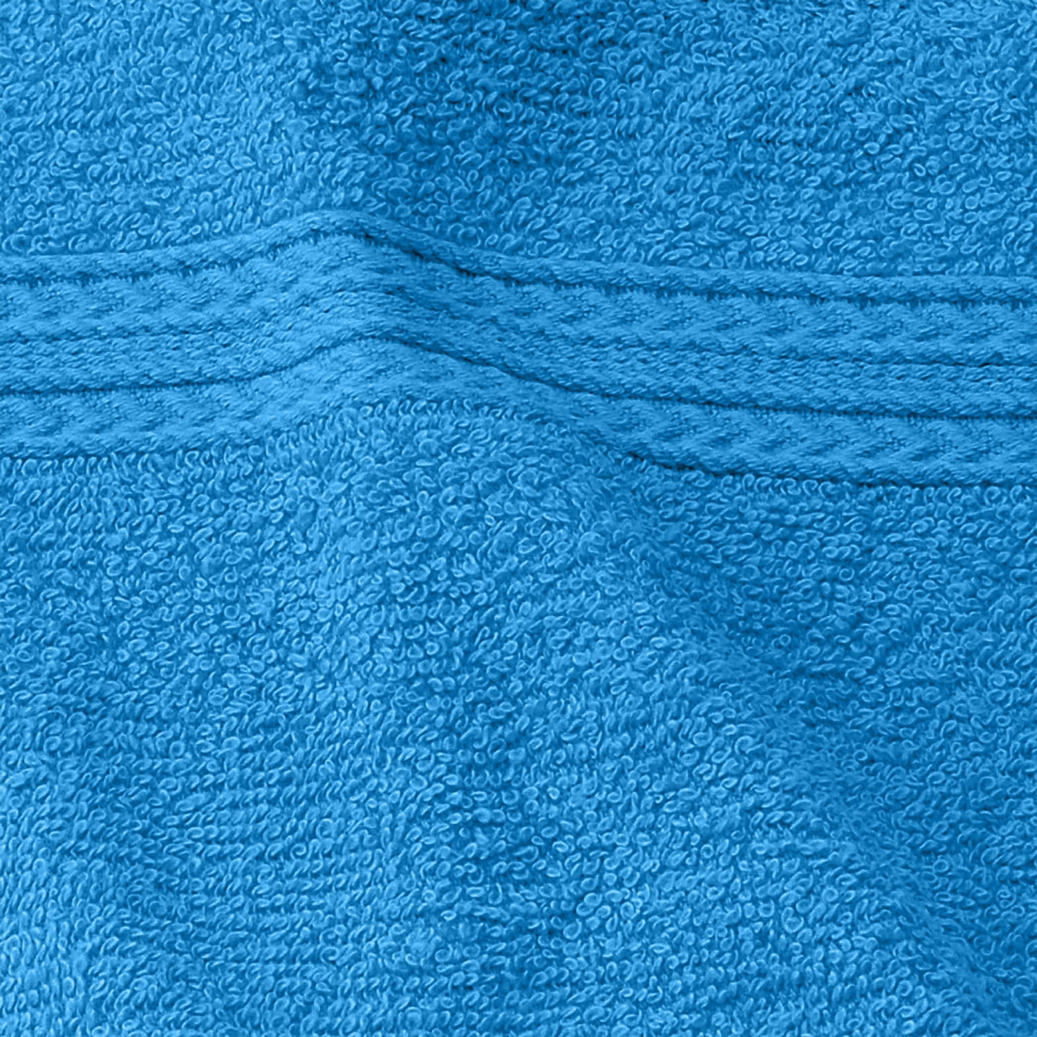 Superior Eco-Friendly Cotton Solid 12-Piece, Aster Blue, Towel Set
