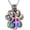 A-Colorful, variant on Hollow Urn Cremation Jewelry for Ashes Pet Paw Print Urn Cremation Jewelry for Dog / Cat / Pet Memorial Jewelry Gifts Memorial Locket Ashes Urn Necklace