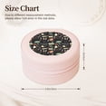 thumbnail image 2 of Fuzoiu Vegetable Quiche Print Portable Jewelry Box,Round Mini Leather Travel Jewelry Case,Small Travel Jewelry Organizer,Jewelry Holder for Ring Necklace Earring for Women Girls-Pink, 2 of 7