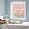 thumbnail image 3 of Happy Easter Window Privacy Film,Cute Bunny Colorful Eggs Spring Flowers Pink Blue Static Cling UV Sun Blocking Heat Control Window Tint Day and Night,Non-Adhesive One Way Privacy Cover 19.6''x39.3'', 3 of 7