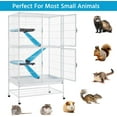 thumbnail image 4 of AEGFKD Rolling 2-Story Ferret Cage Small Animal Cage for Chinchilla Adult Rats Metal Critter Nation Cage w/ 2 Removable Ramps/Platforms White, 4 of 10