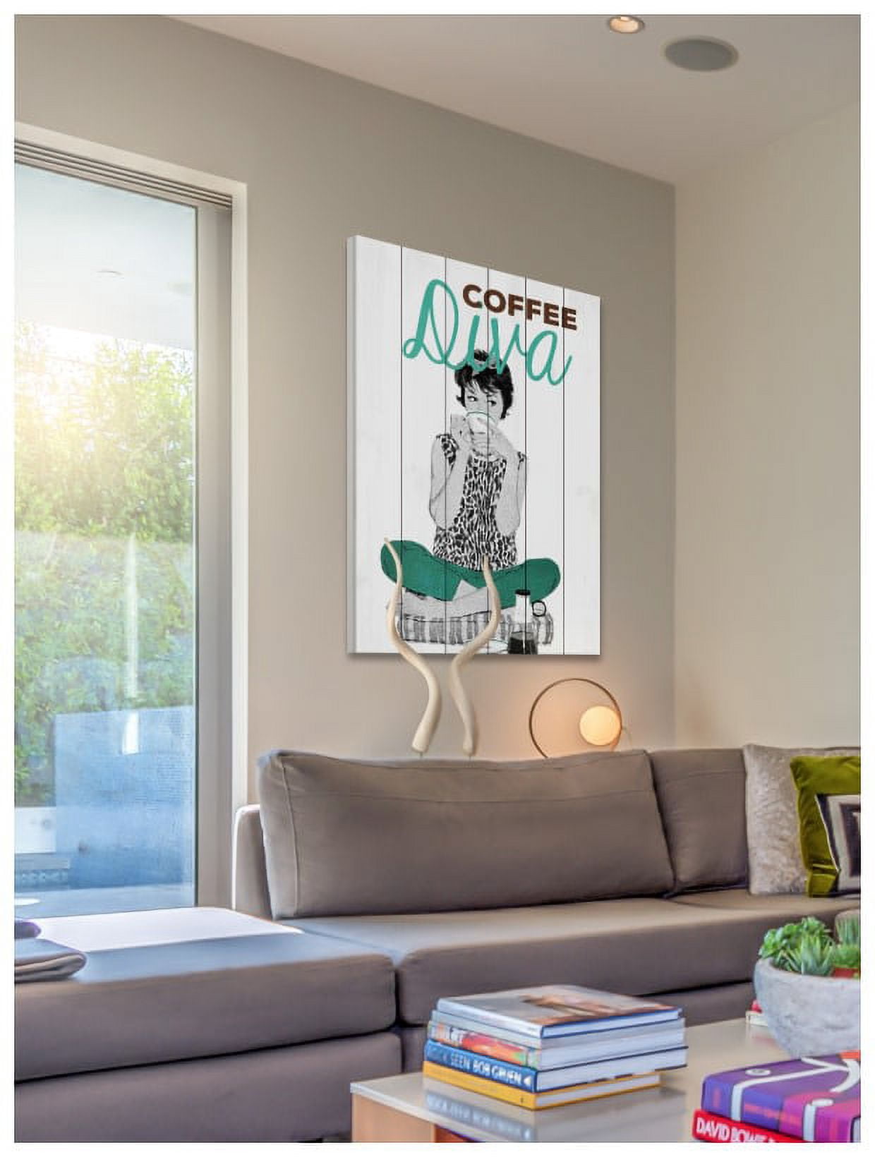 Marmont Hill "Coffee Diva 3" Painting Print on White Wood