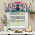 thumbnail image 3 of Pink Floral Window Valance Curtain Flower Birds Rod Pocket Short Curtain for Living Room, Bedroom & Kitchen Window Decor 60x18in, 3 of 8
